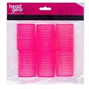 Head Gear Velcro Rollers Pink 43mm pk6